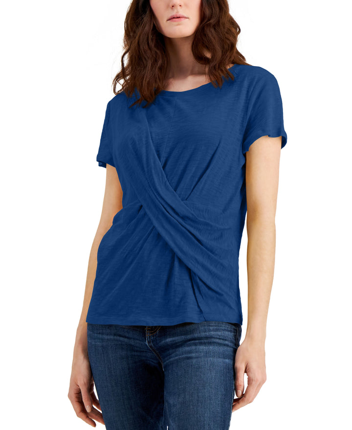 INC International Concepts Womens Twist Front T-Shirt