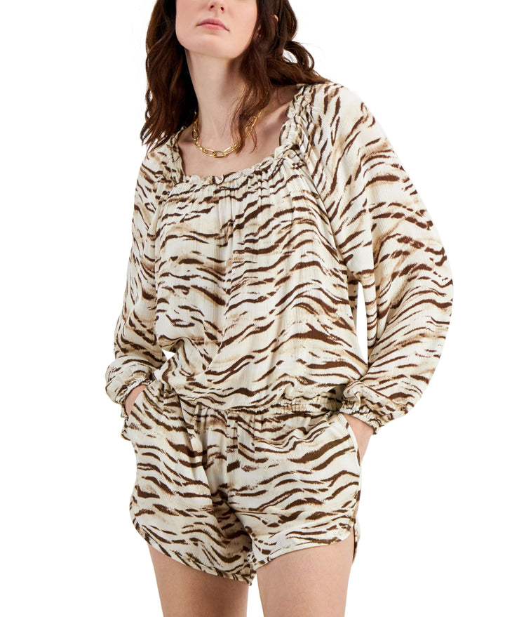 INC International Concepts Womens Square Neck Top