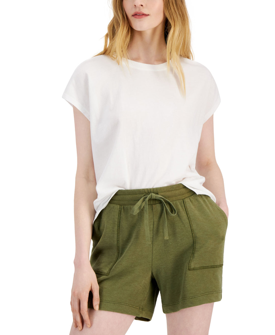 Style & Co Womens Cotton Crewneck T-Shirt