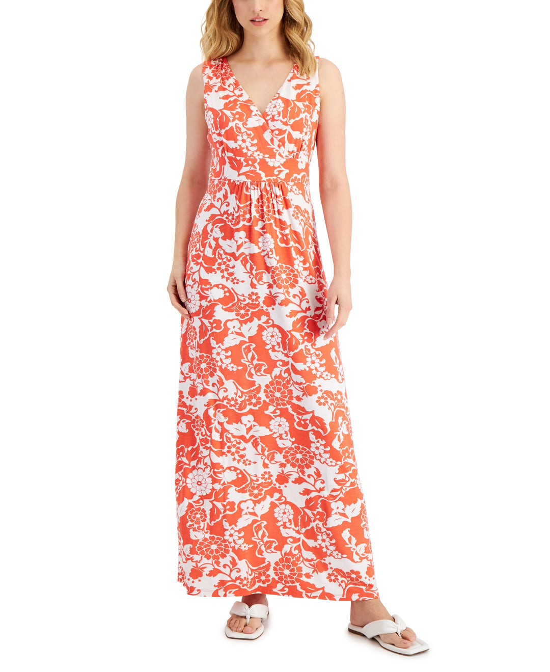 charter club womens dresses Charter Club Womens Sleeveless Cross Front Maxi Dress USAFashion