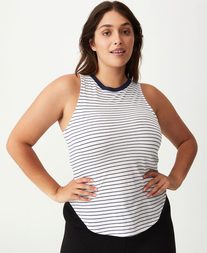Cotton On Womens Active Curve Hem Tank