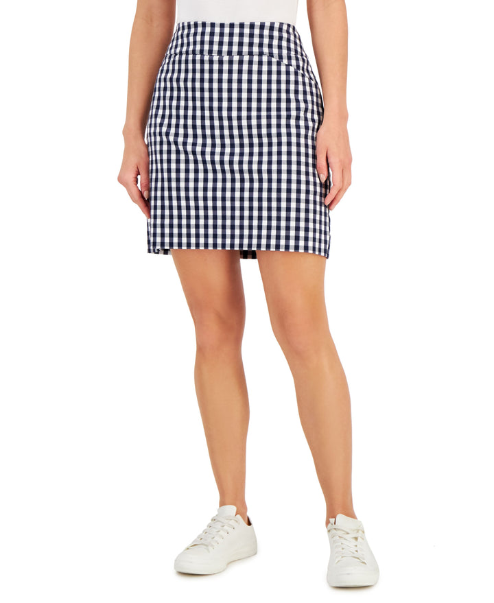 Charter Club Petite Gingham Skort