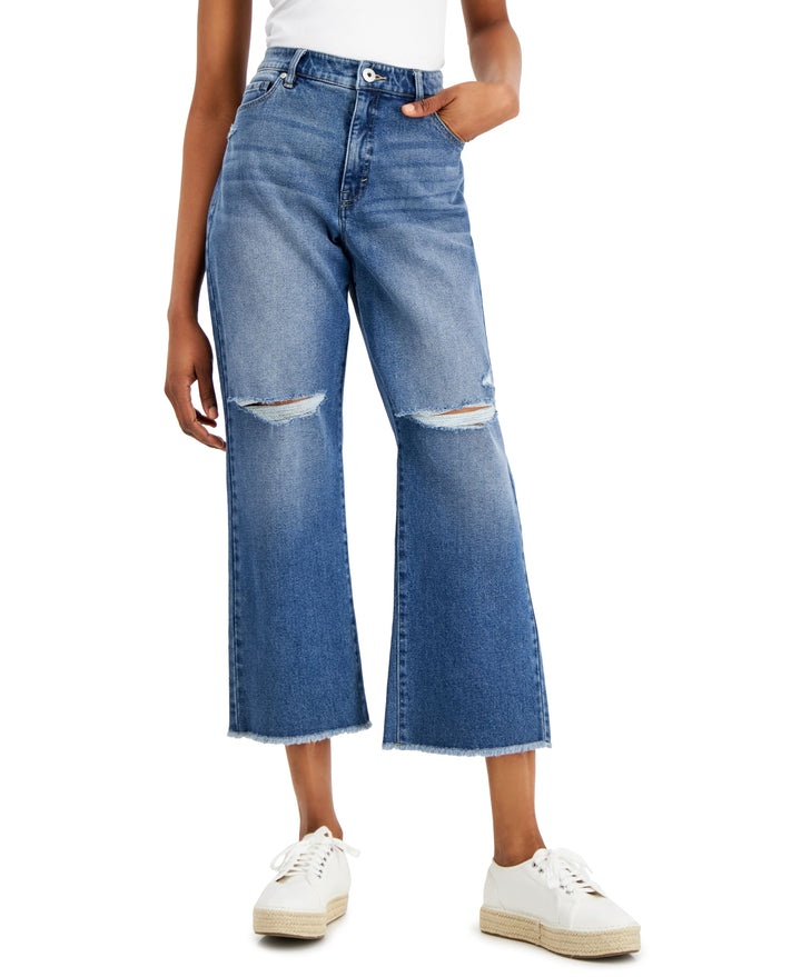 Style & Co Womens High Rise Curvy Cropped Jeans