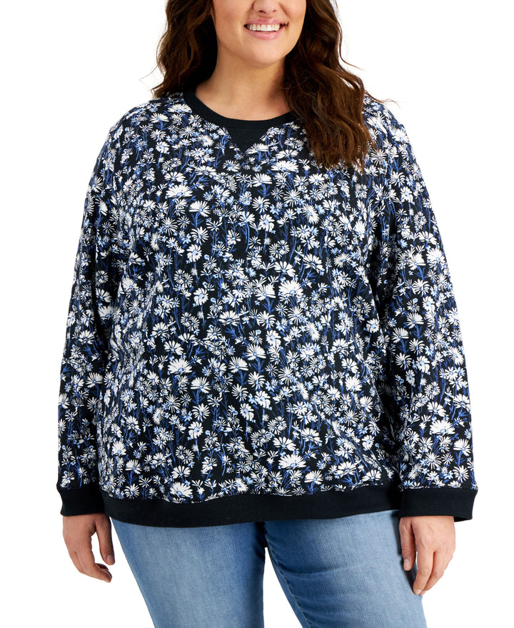 Karen Scott Plus Printed Sweatshirt