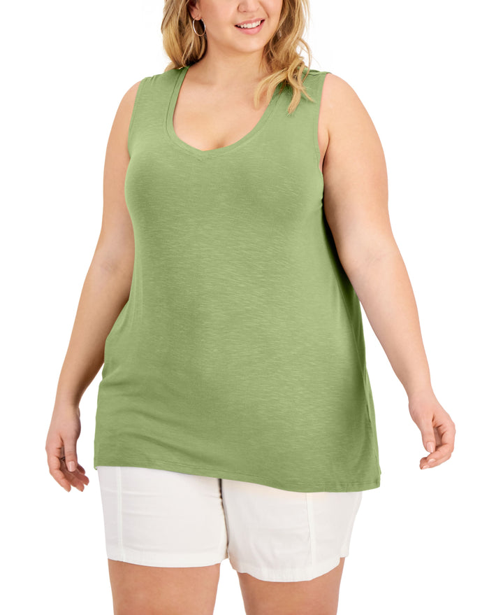Style & Co Plus Size V Neck Tank Top