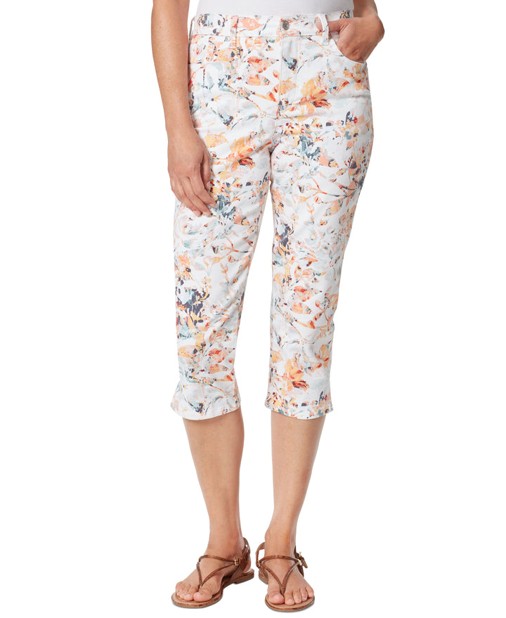 Gloria Vanderbilt Petite Amanda Printed Capri Jeans