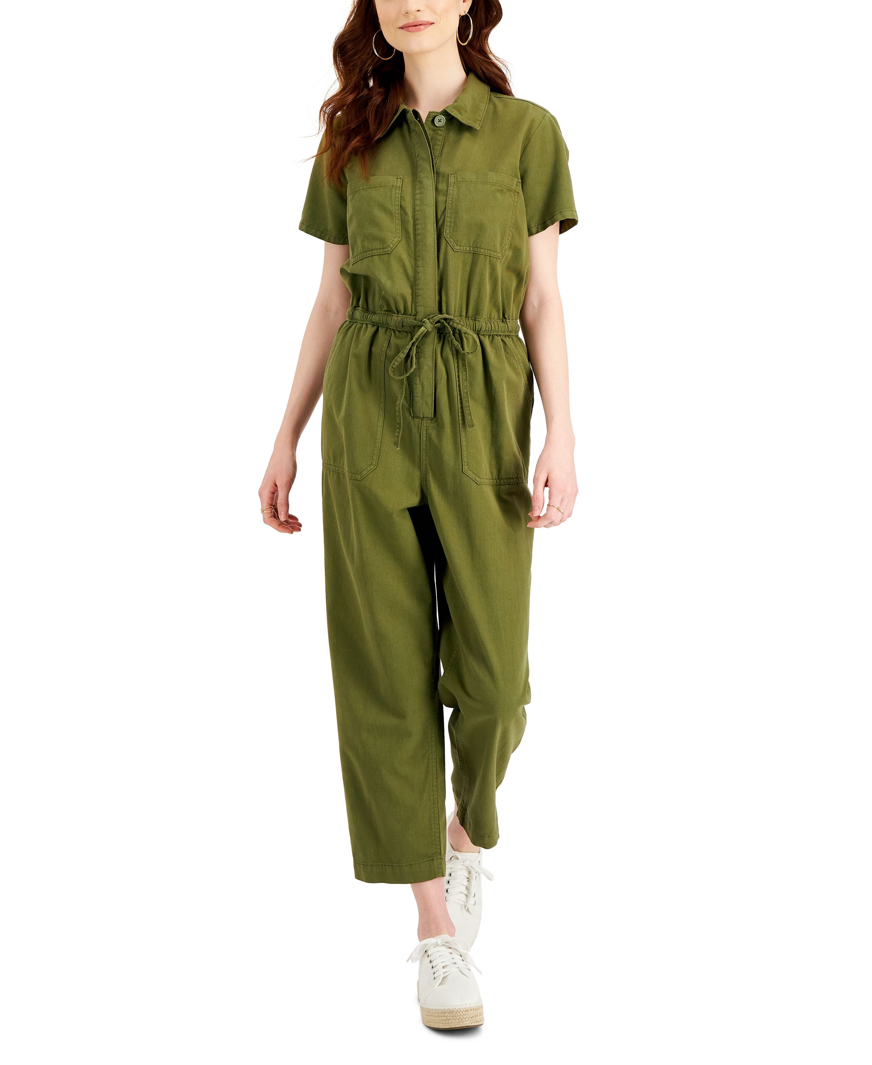 Style & Co Womens Utility Jumpsuit