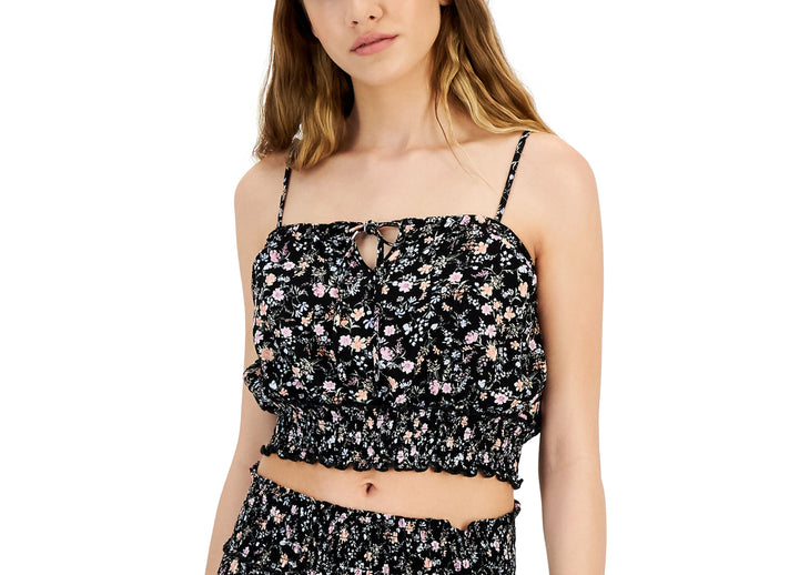Hippie Rose Juniors' Smocked Crop Top