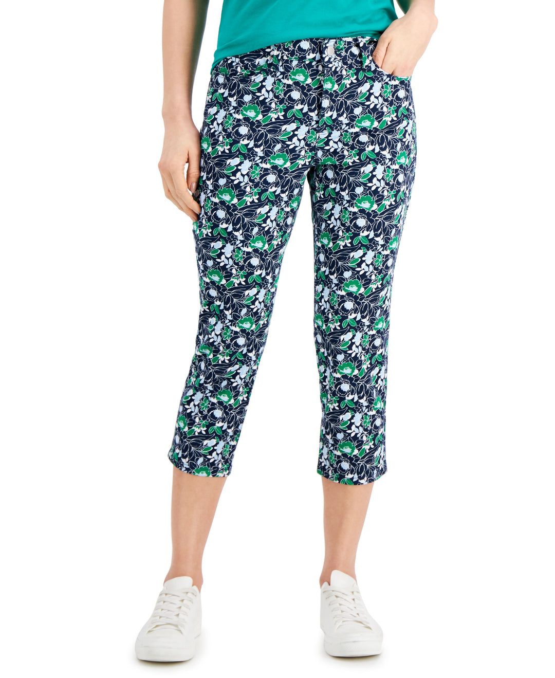 Charter Club Printed Capri Jeans