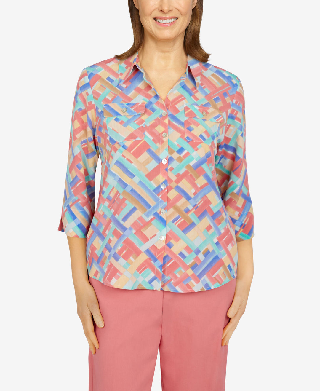 Petite Boho Vibes Plaid Top