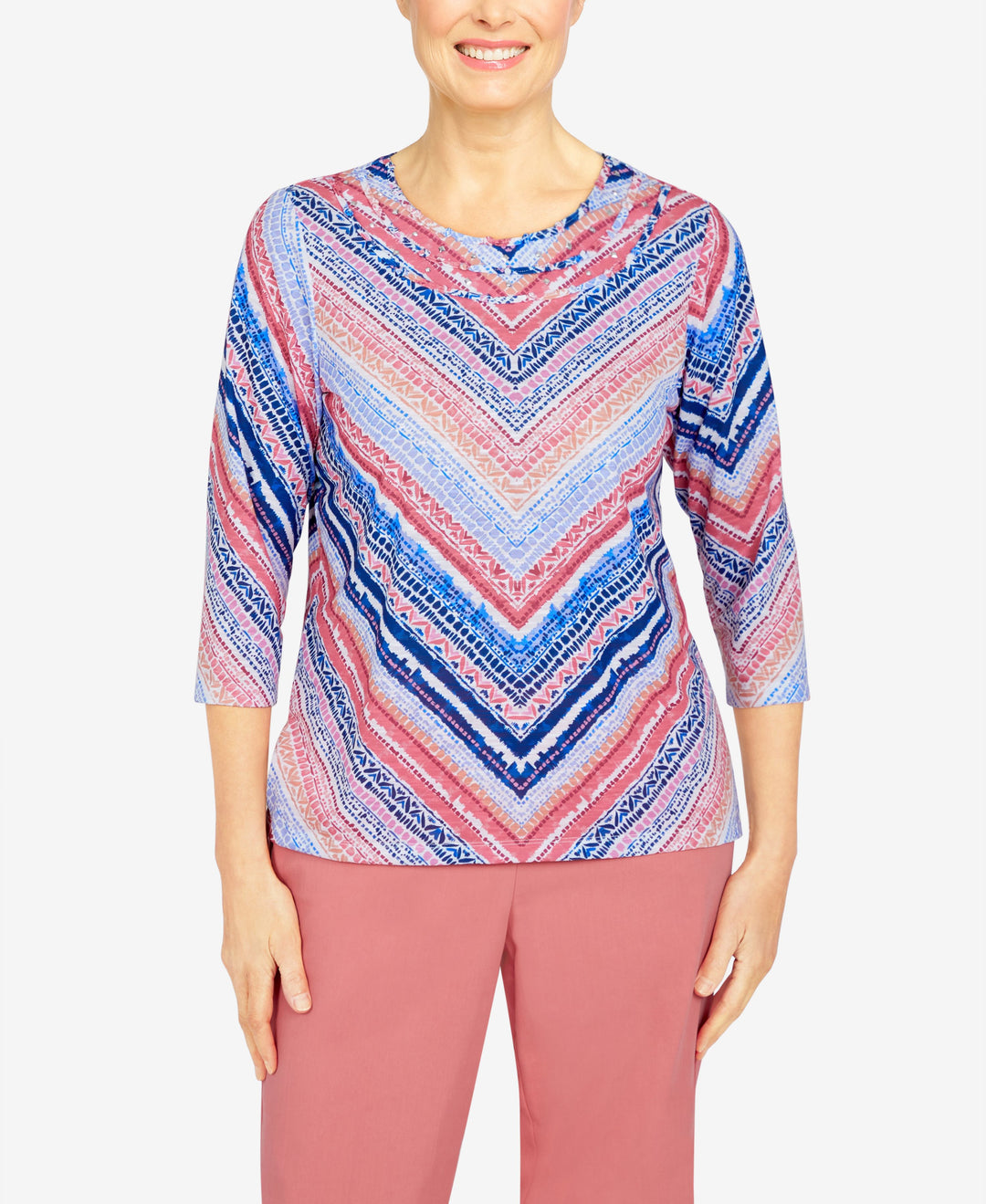 Petite Size Boho Vibes Texture Chevron Top