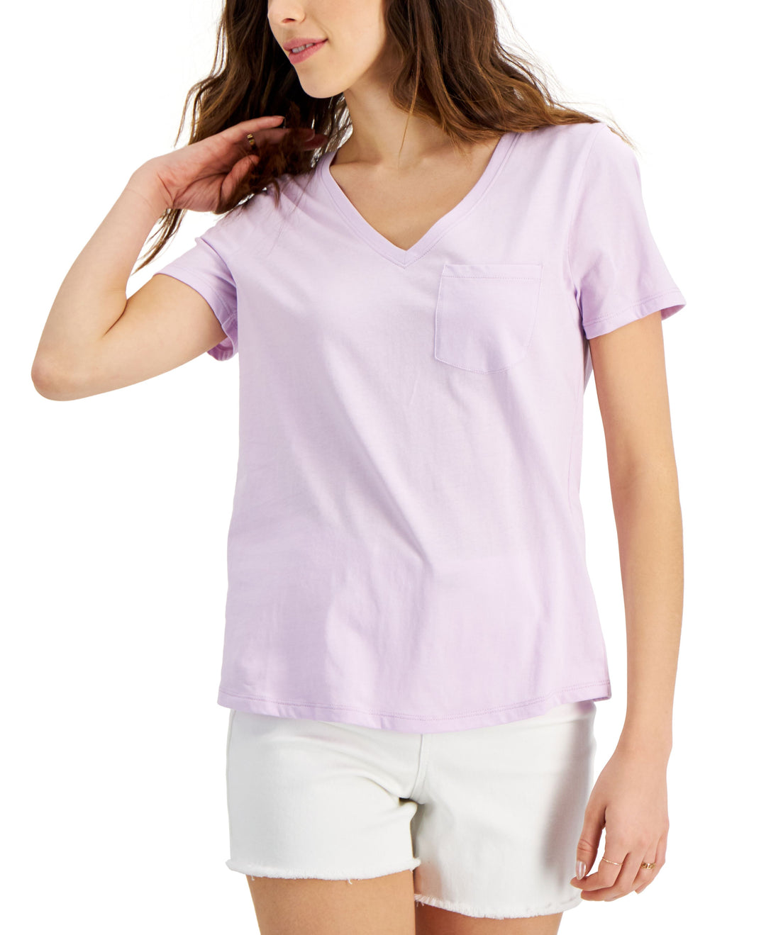 Style & Co Cotton V Neck T-Shirt
