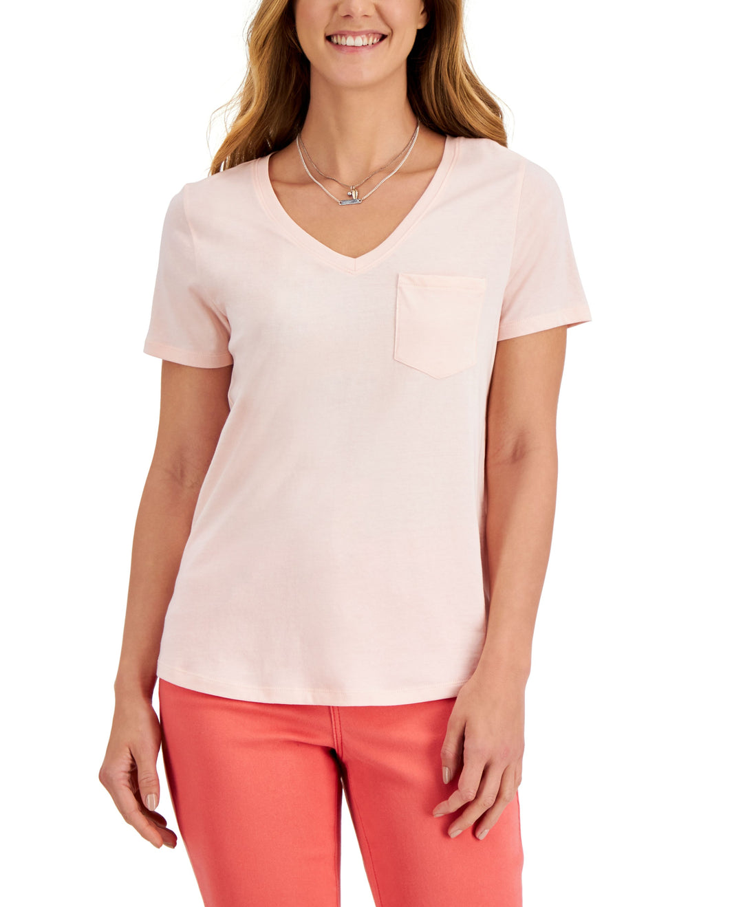 Style & Co Cotton V Neck T-Shirt