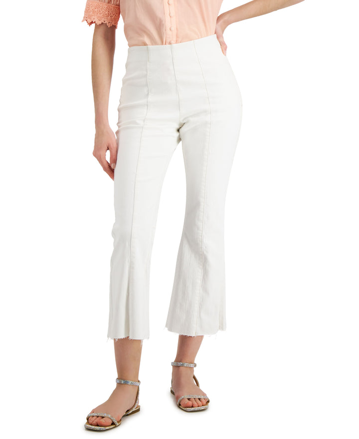 INC International Concepts Womens High Rise Crop Flare Pull On Jean