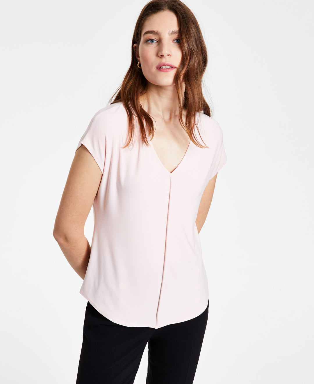 Seamed V-Neck Top