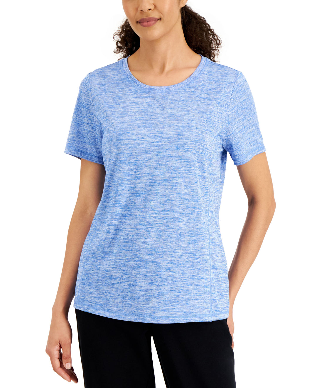 Karen Scott Womens Space Dyed Top