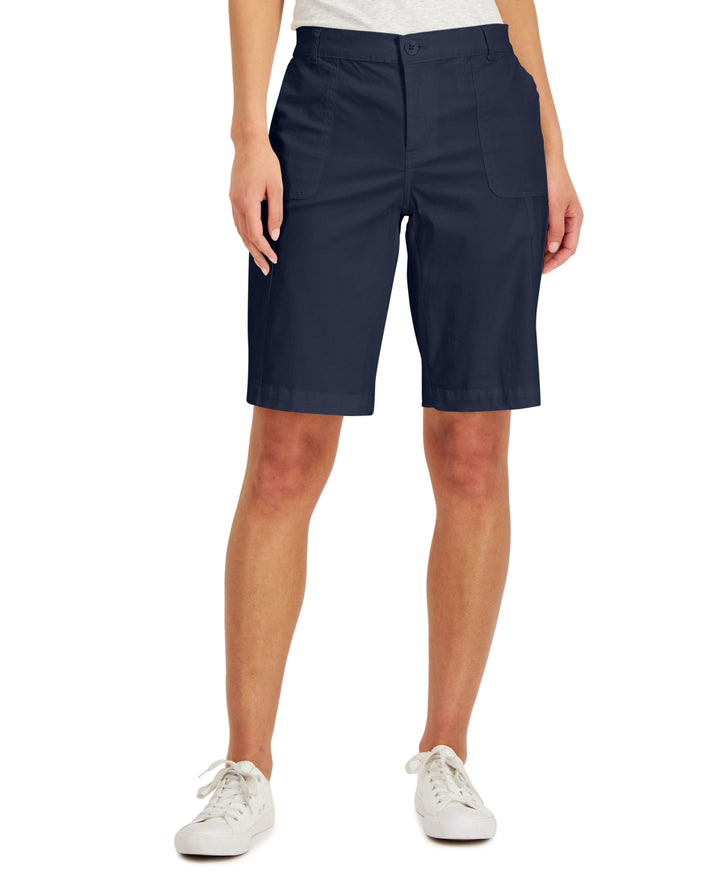 Karen Scott Womens Utility Pocket Shorts
