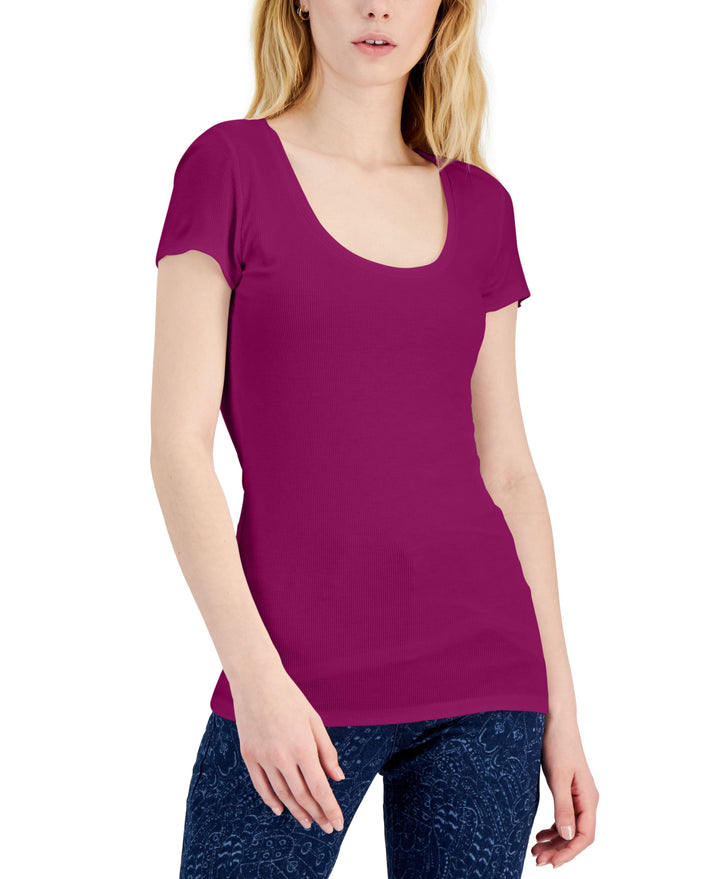 INC International Concepts Womens Scoop Neck T-Shirt