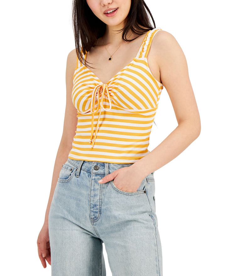 Juniors' Cinch-Front Tank Top