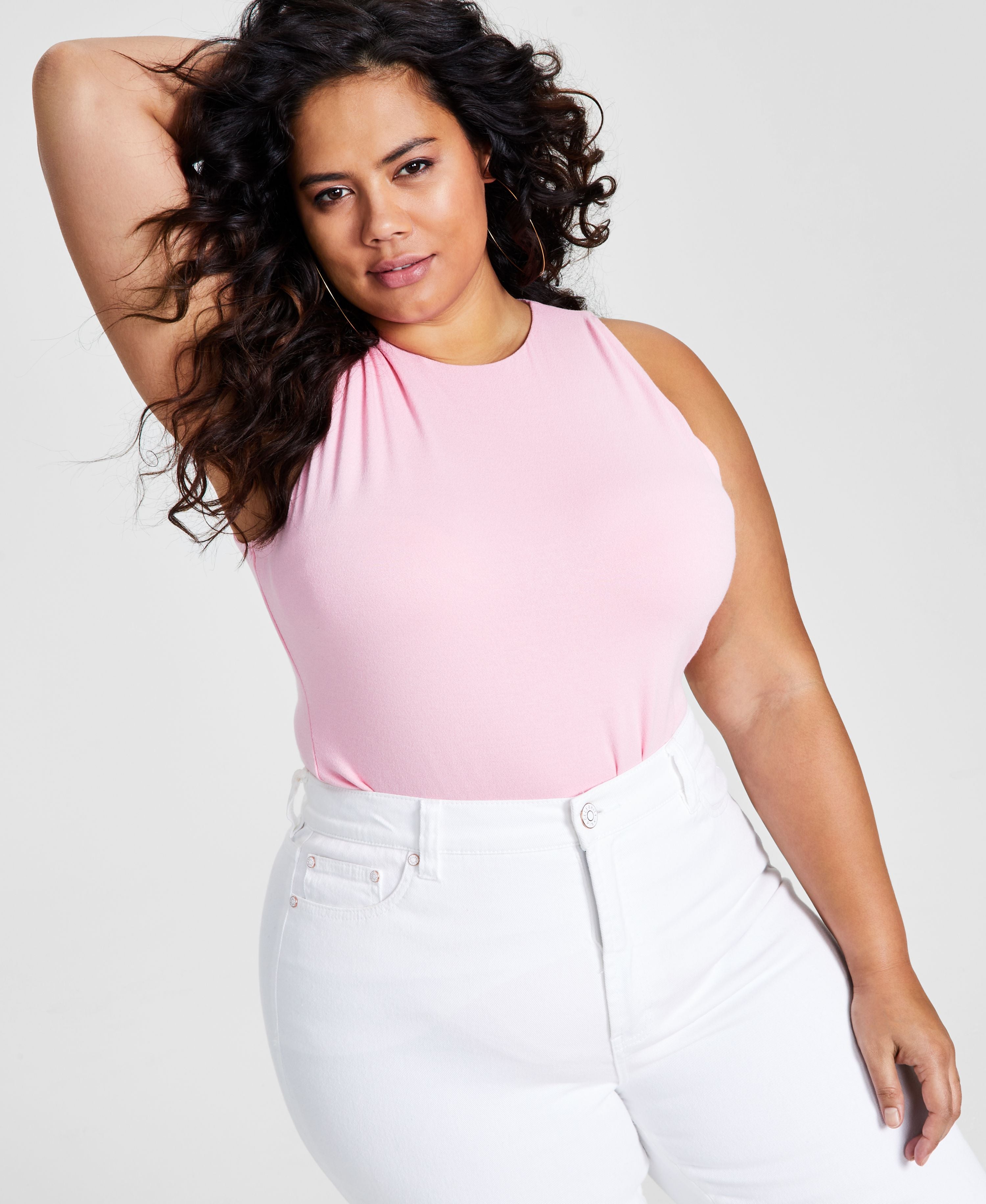 Bar III Trendy Plus Size Bodycon Tank Bodysuit