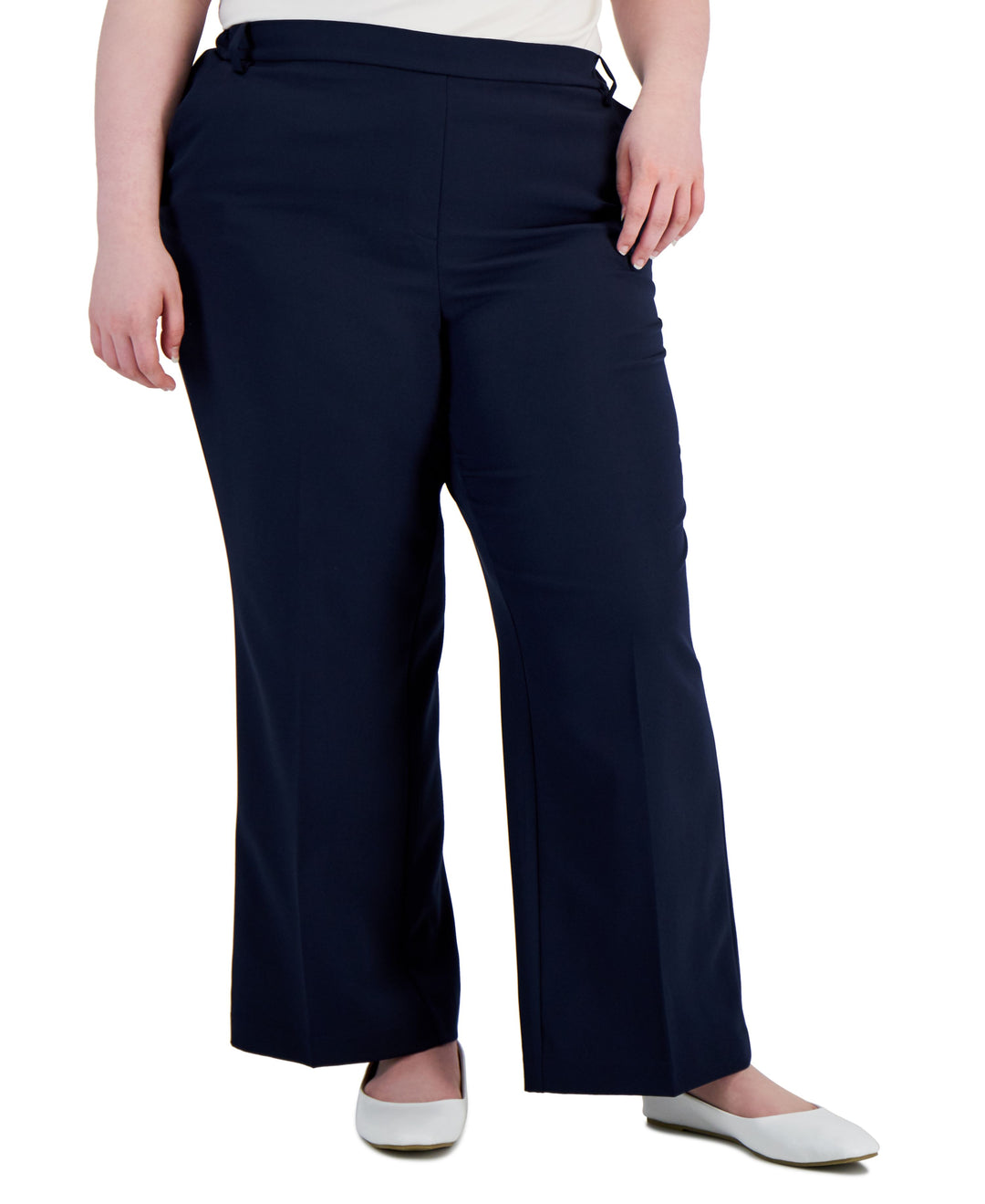 Alfani Plus Size Pull On Wide Leg Pants