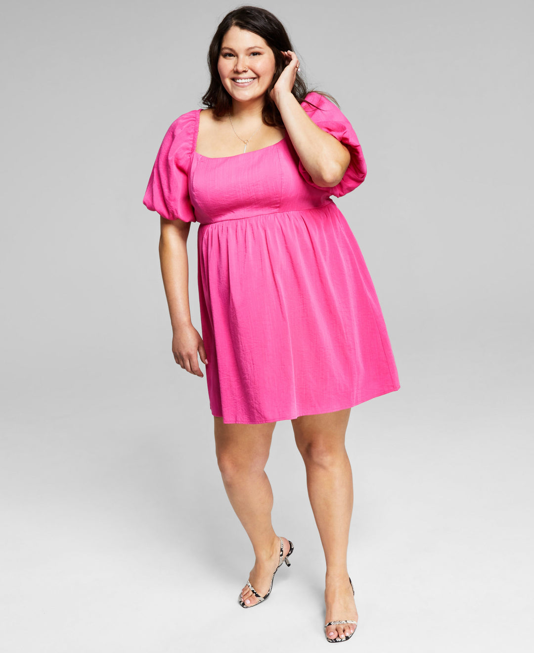 Now This Trendy Plus Size Babydoll Dress