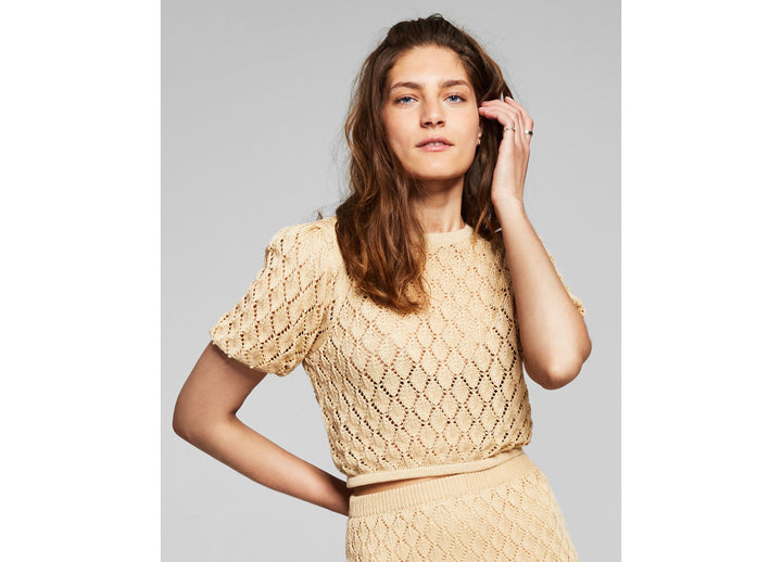 Now This Womens Crochet Crop Top