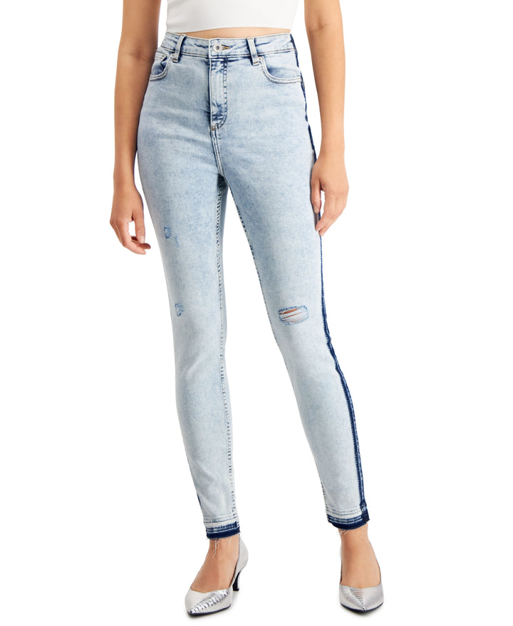 INC International Concepts Womens High Rise Ripped Skinny Jeans