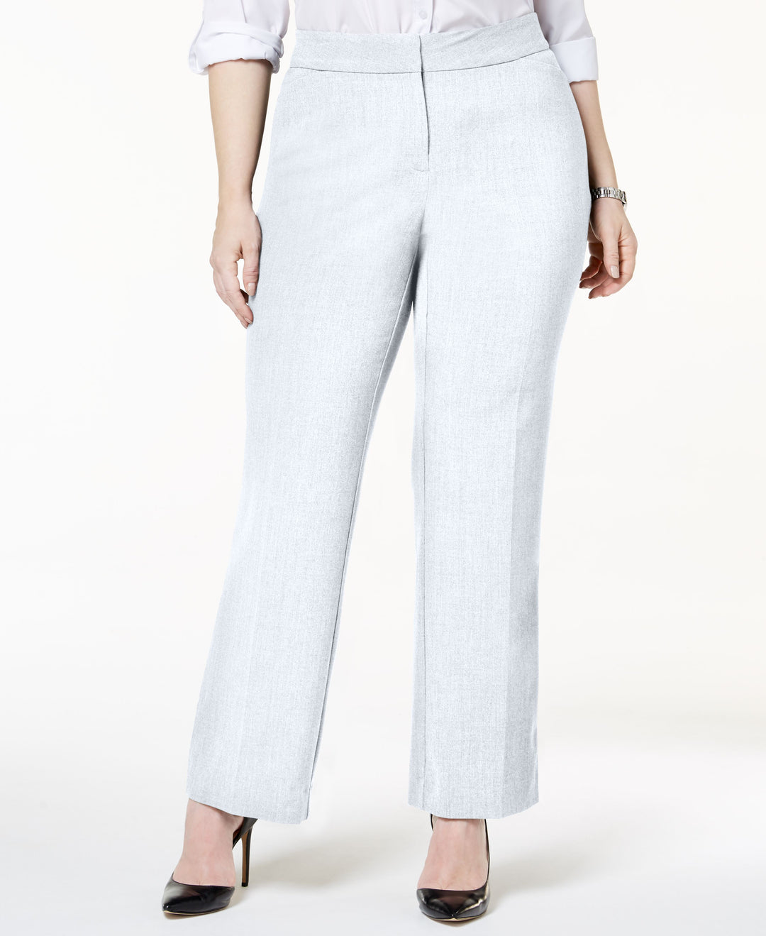 JM Collection Plus Size Curvy-Fit Straight-Leg Pants