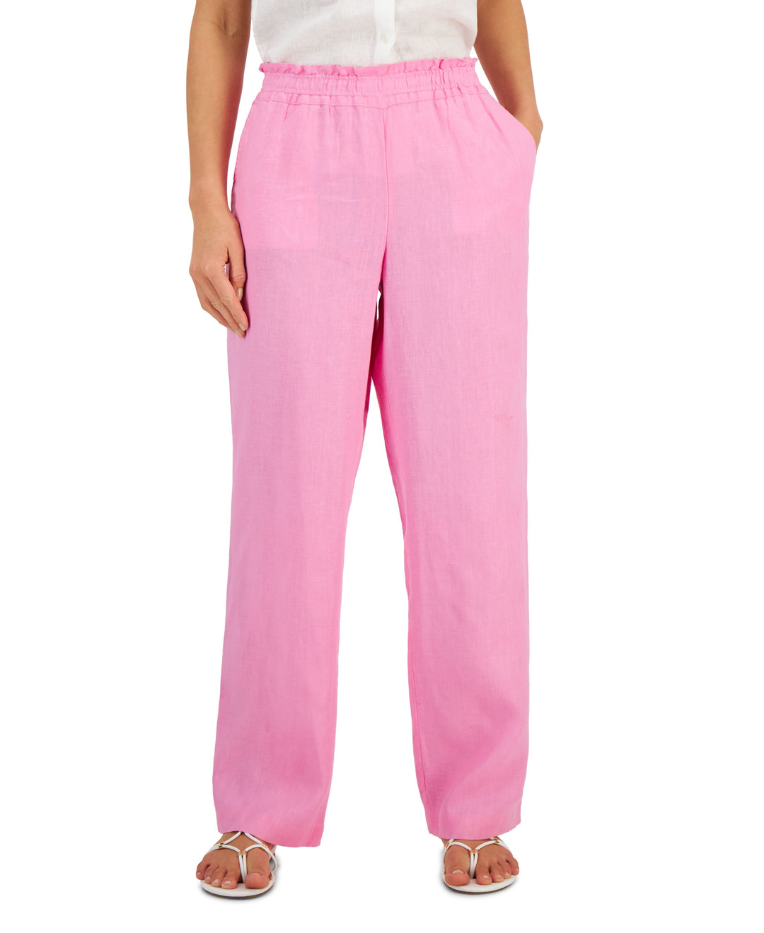 Charter Club Linen Pull-On Pants