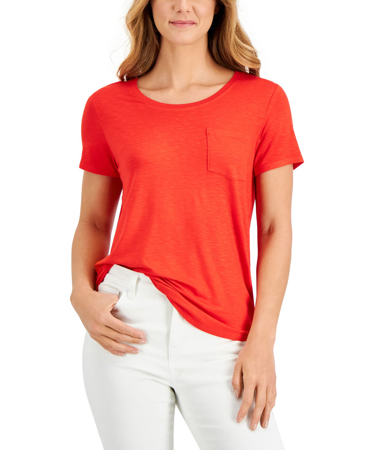 Style & Co Womens Scoop Neck Top