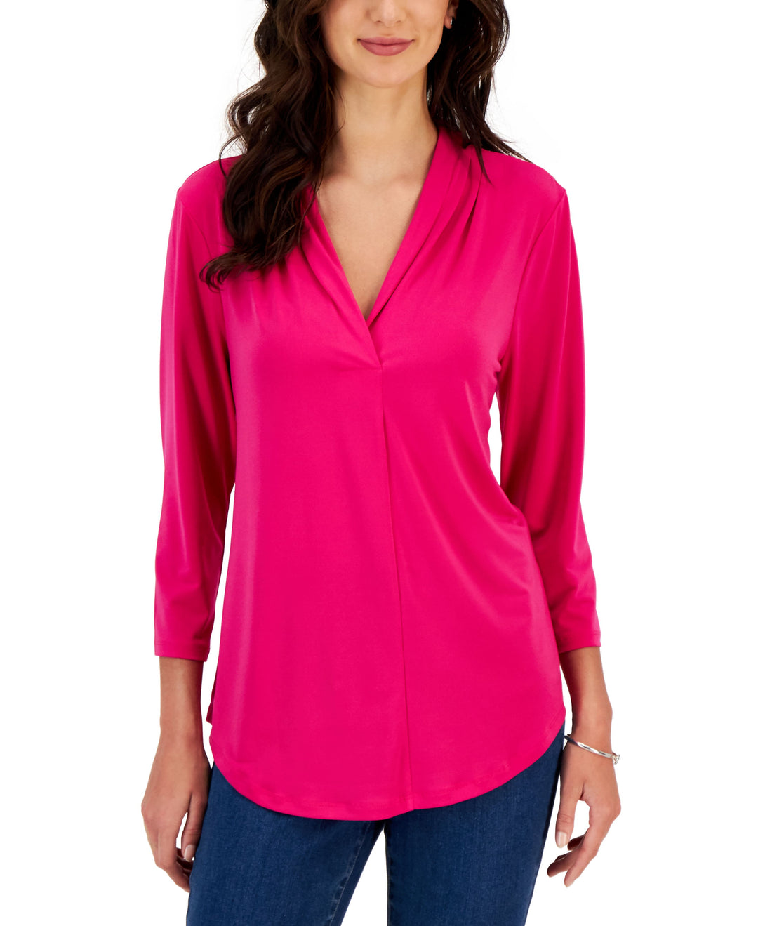 Charter Club Petite 3/4 Sleeve Top
