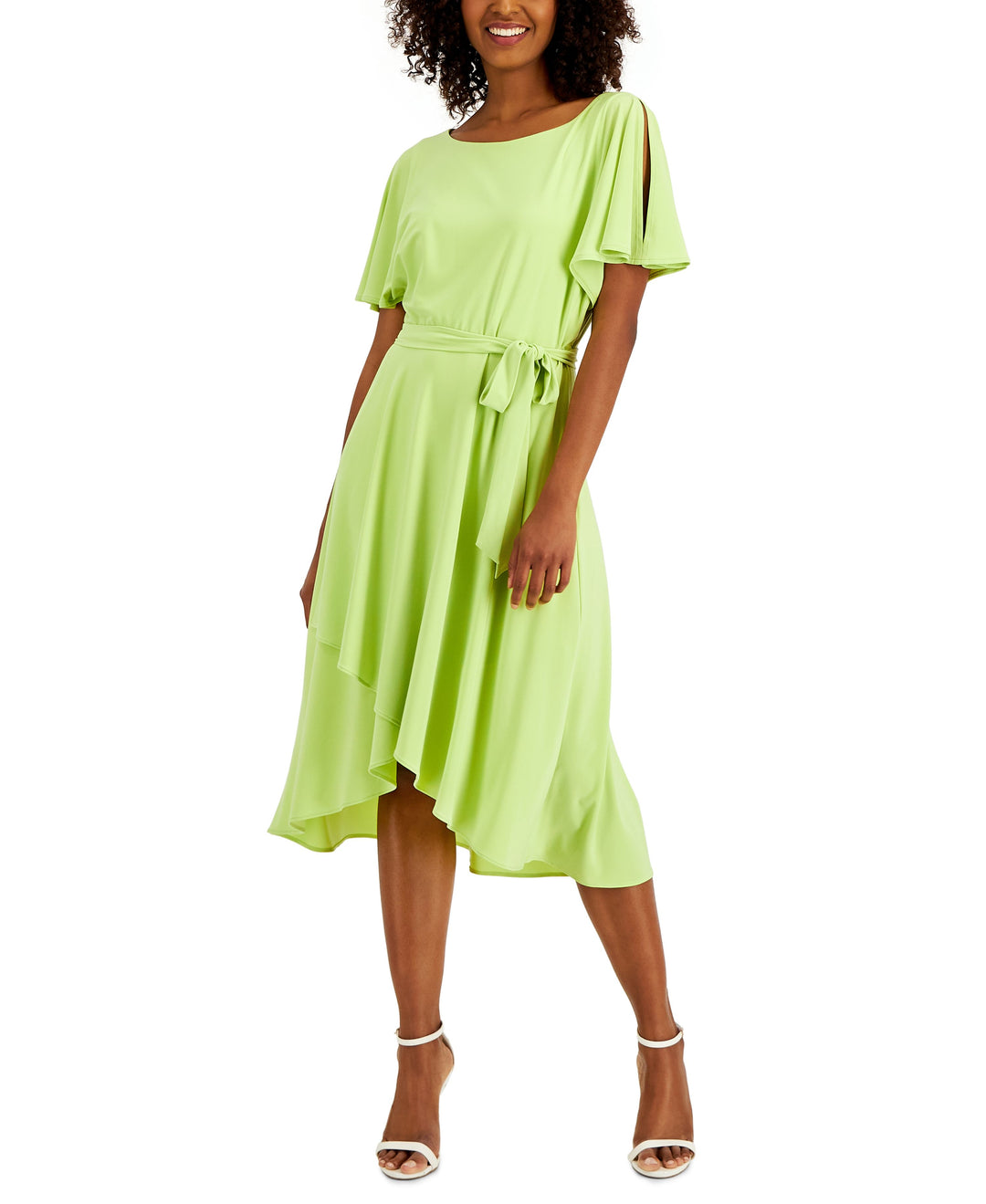 Anne Klein Womens Flutter Sleeve A Line Dress – USAFashion