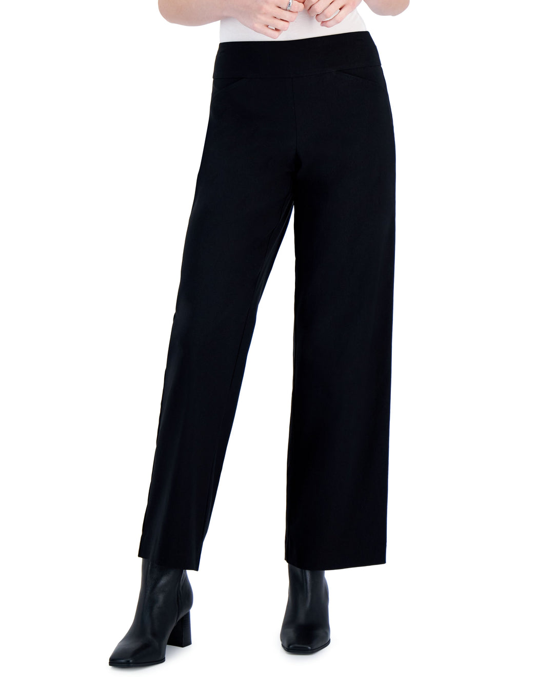 Charter Club Womens Wide Leg Pull On Pants