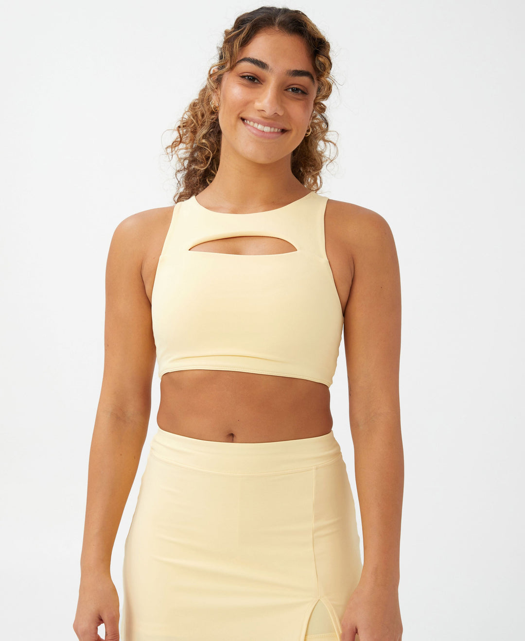 Cotton On Body Womens Smoothing Cut Out Vestlette Top