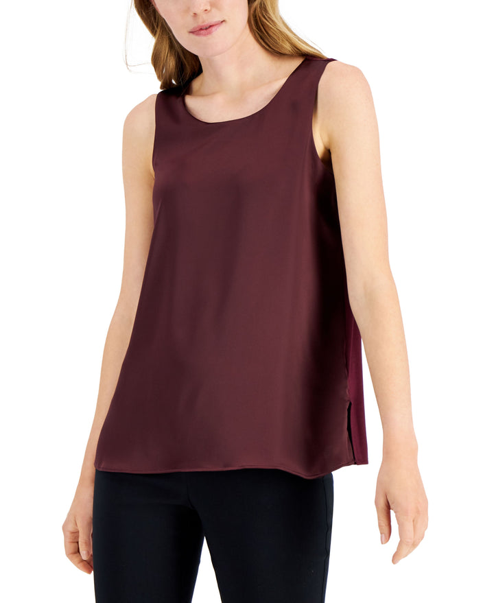 Alfani Womens Satin Front Sleeveless Tank Top