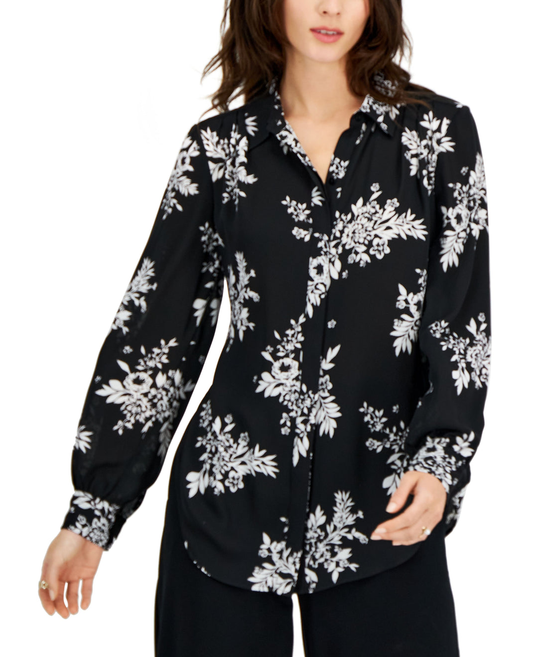 INC International Concepts Womens Floral Print Tunic