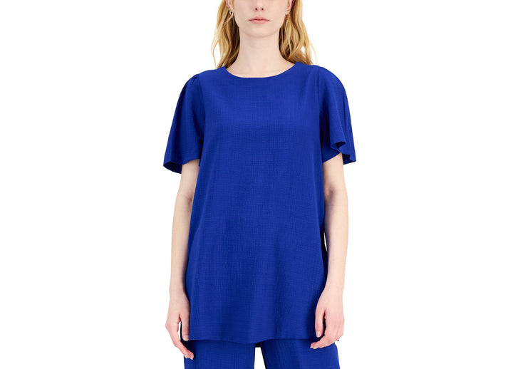 Alfani Short Sleeve Crinkle Top