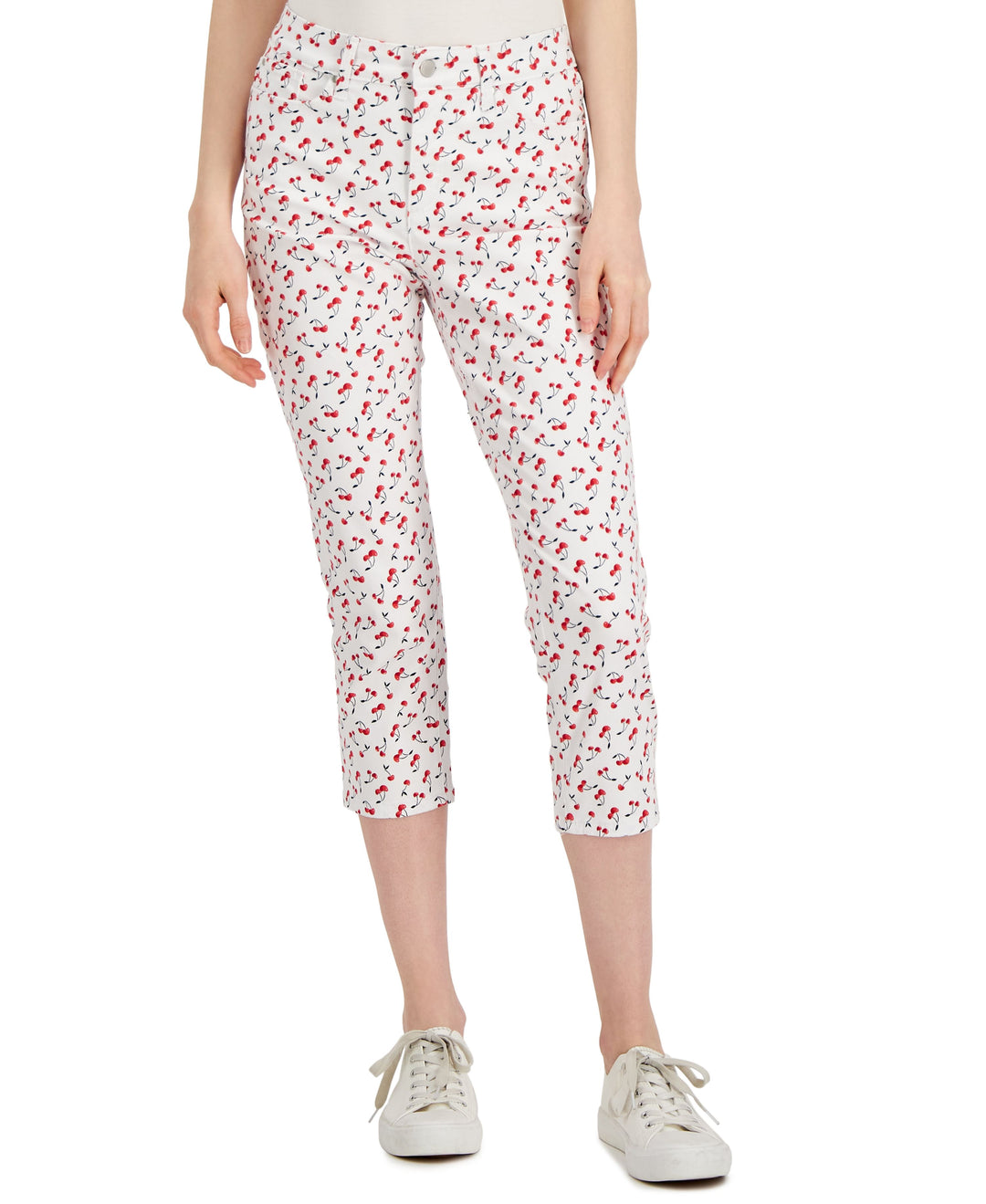 Charter Club Petite Bristol Printed Capri Jeans