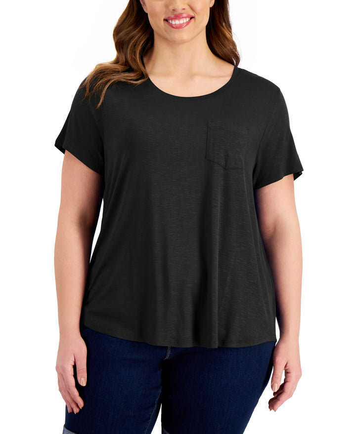 Style & Co Plus Size One Pocket T-Shirt