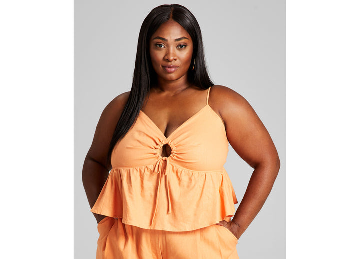Trendy Plus Size Keyhole Camisole