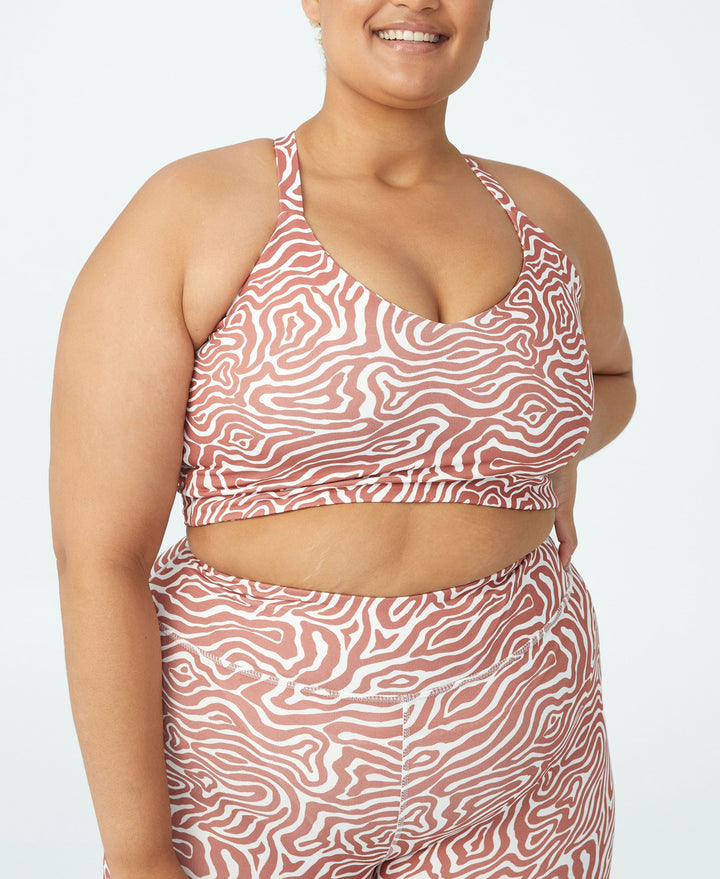 Trendy Plus Size Active Printed Bra