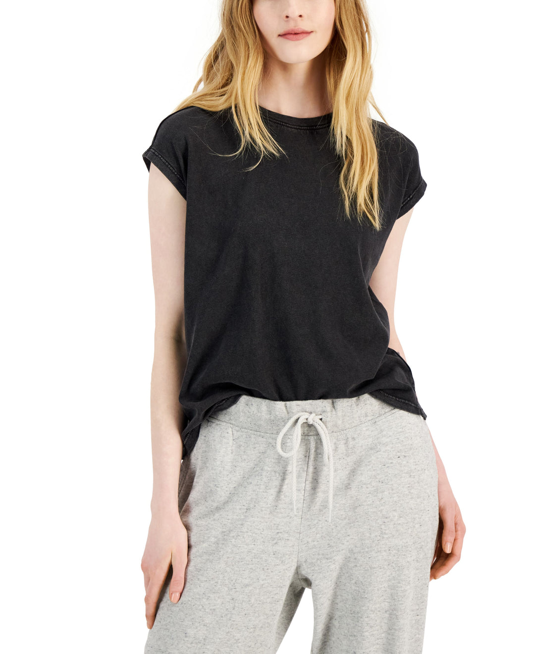 Style & Co Womens Cotton Crewneck T-Shirt