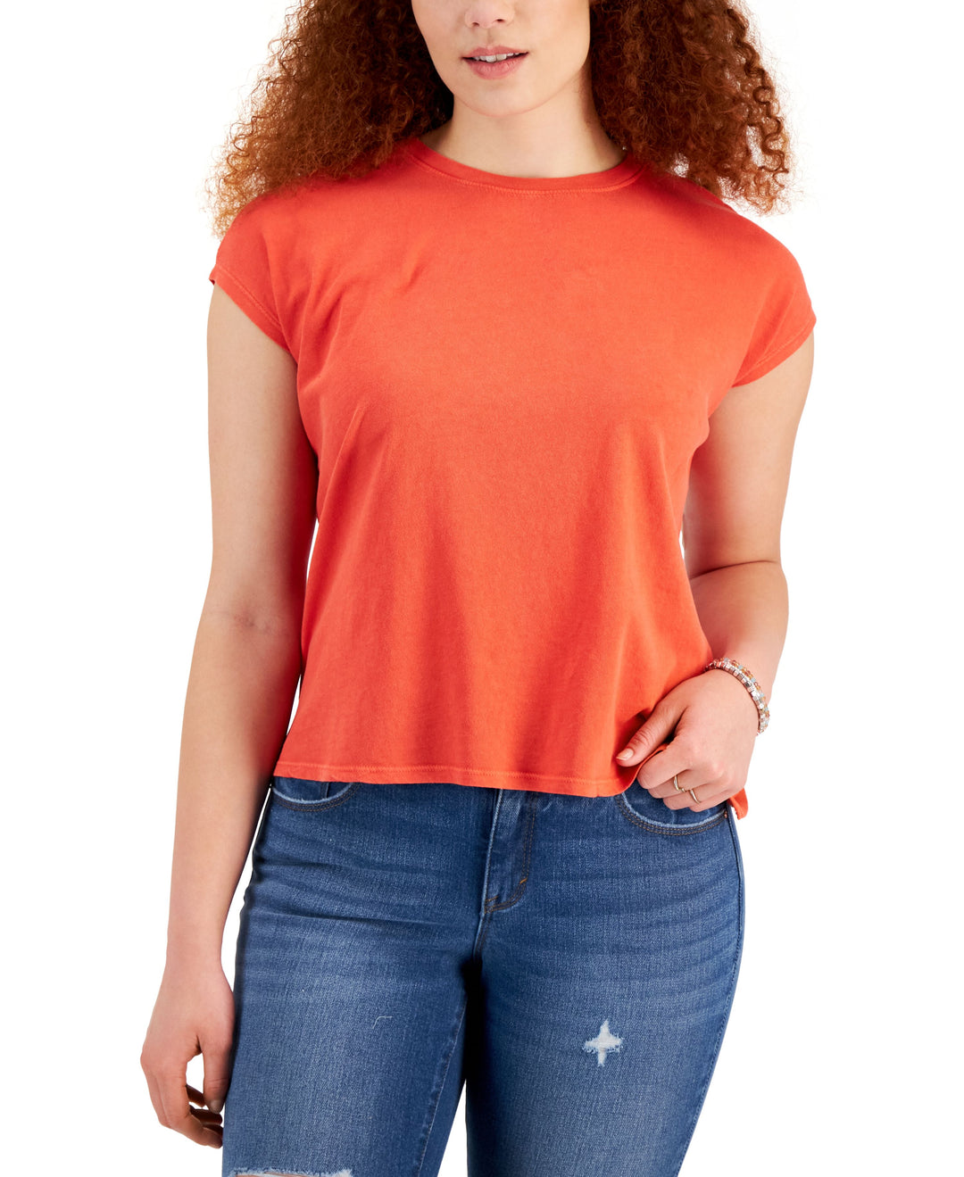 Style & Co Womens Cotton Crewneck T-Shirt