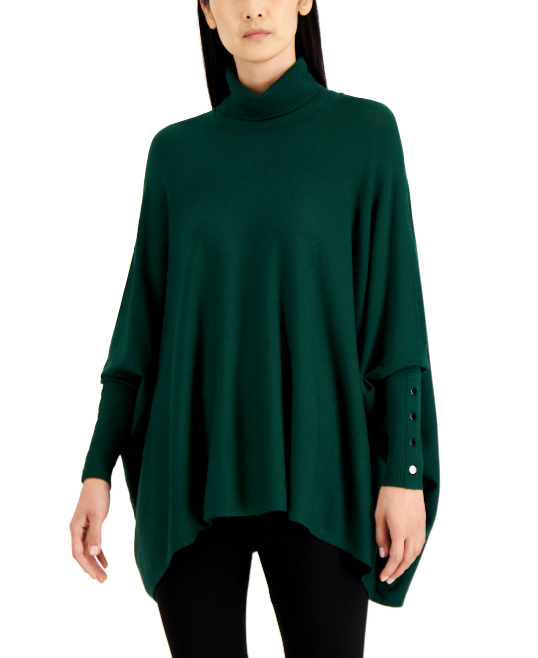 Women's Turtleneck Poncho Sweater
