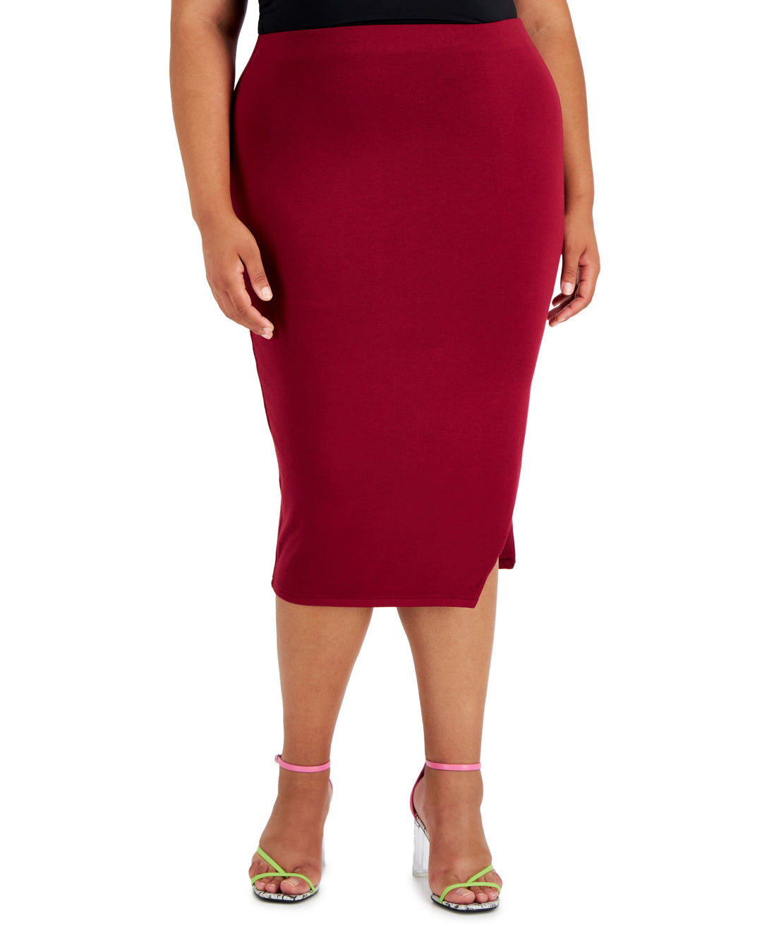 Bar III Plus Size Midi Skirt