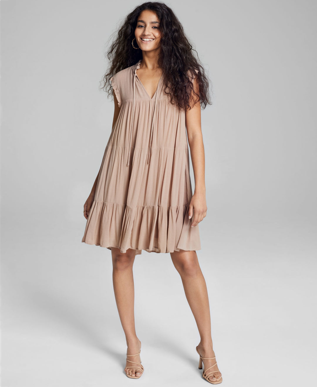 Now This Womens Sleeveless Tiered Dress