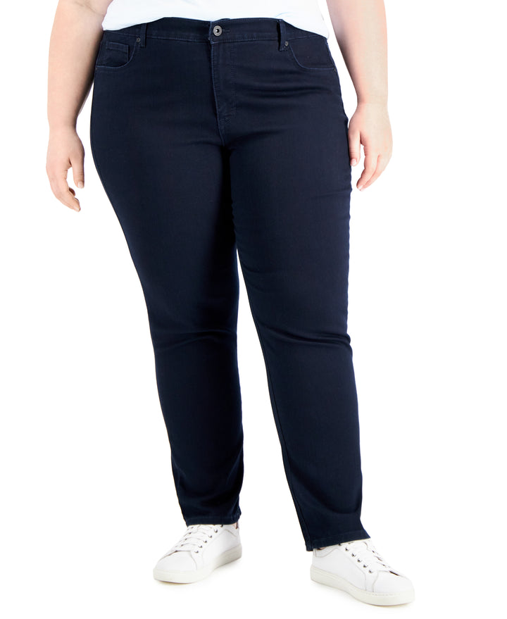 Plus Size High-Rise Straight Jeans