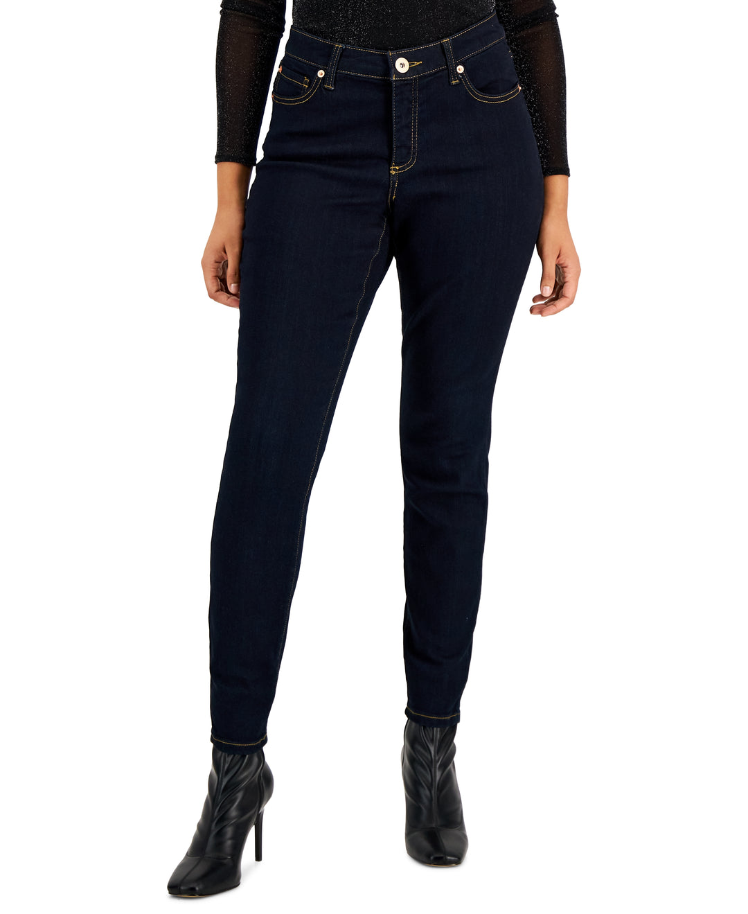 Women's Curvy Mid Rise Skinny Jeans