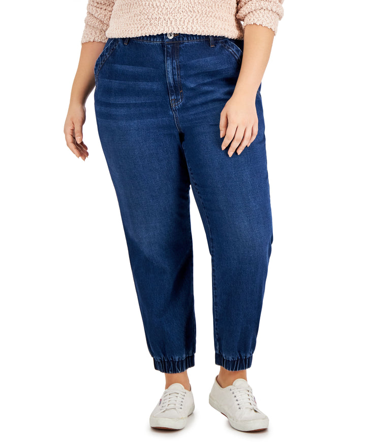 Style & Co Plus Size Utility Denim Jogger Pants